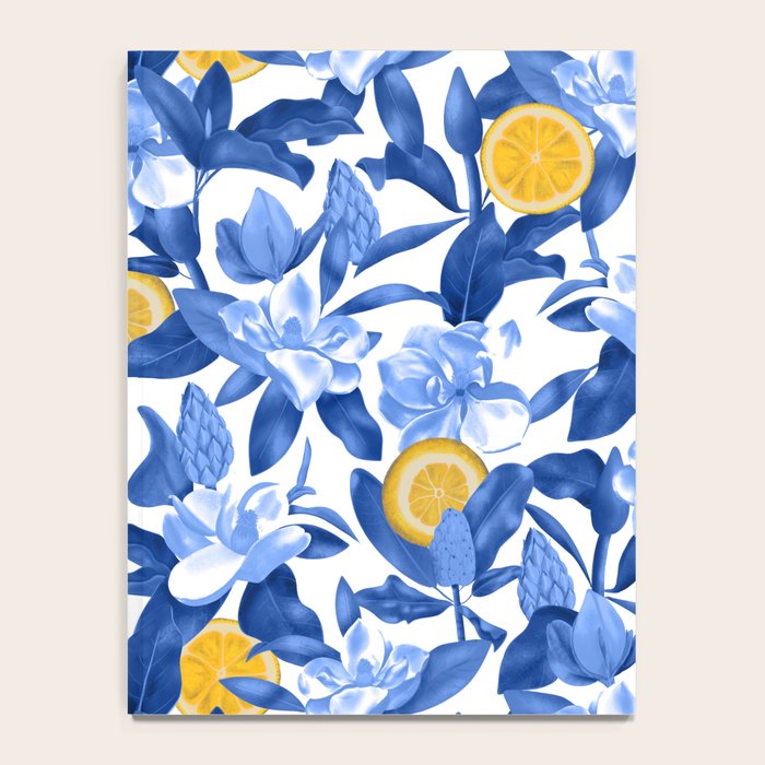 Porcelain Magnolias Flowers and Lemons Notebook Gallery Image 4