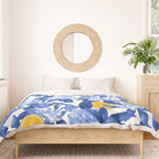 Porcelain Magnolias Flowers and Lemons Duvet Cover Gallery Image 3