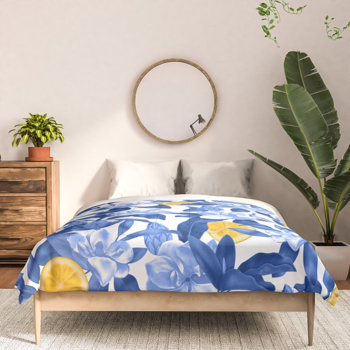 Porcelain Magnolias Flowers and Lemons Comforter Gallery Image 3