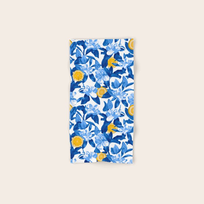 Porcelain Magnolias Flowers and Lemons Bath Towel Gallery Image 1