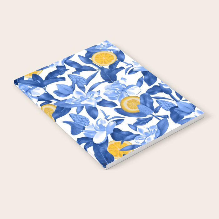 Porcelain Magnolias Flowers and Lemons Notebook Gallery Image 1