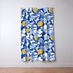 Porcelain Magnolias Flowers and Lemons Window Curtain Gallery Image 3