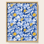 Porcelain Magnolias Flowers and Lemons Serving Tray Gallery Image 1