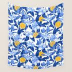 Porcelain Magnolias Flowers and Lemons Wall Tapestry Gallery Image 4