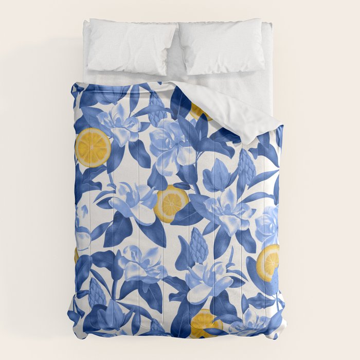 Porcelain Magnolias Flowers and Lemons Comforter Gallery Image 6