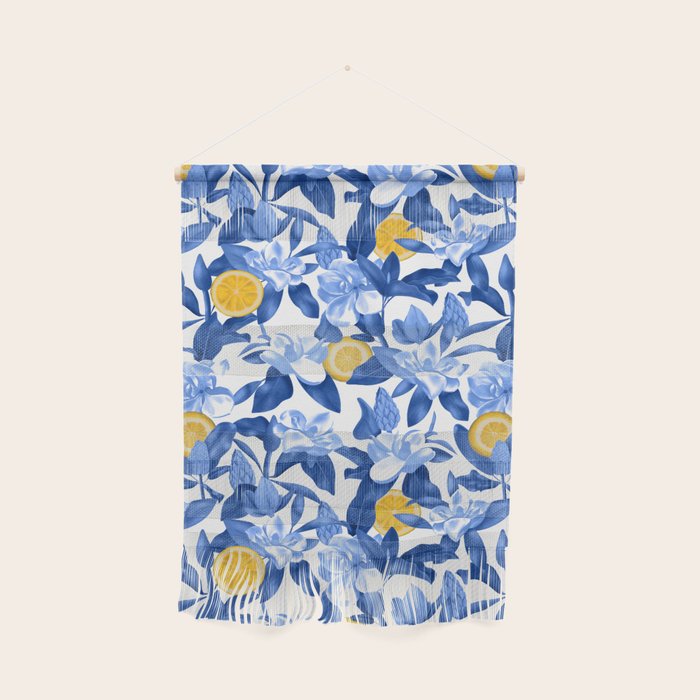 Porcelain Magnolias Flowers and Lemons Wall Hanging Gallery Image 1