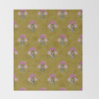 Block pink floral  Throw Blanket Gallery Image 2