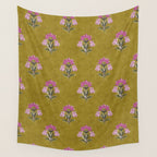Block pink floral  Wall Tapestry Gallery Image 4