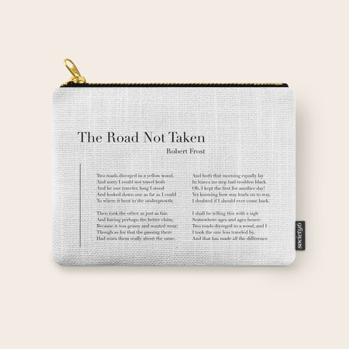 The Road Not Taken by Robert Frost Carry All Pouch Gallery Image 1