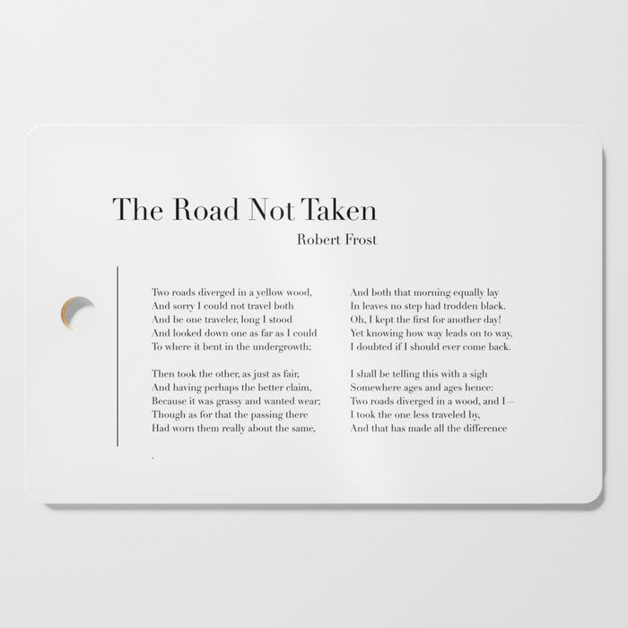 The Road Not Taken by Robert Frost Cutting Board Gallery Image 1