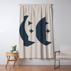 Moon & Stars - Dark Blue Window Curtain Gallery Image 5
