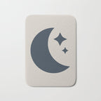 Moon & Stars - Dark Blue Bath Mat Gallery Image 1
