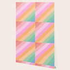Retro Rainbow Happy full Typography Wallpaper Gallery Image 2