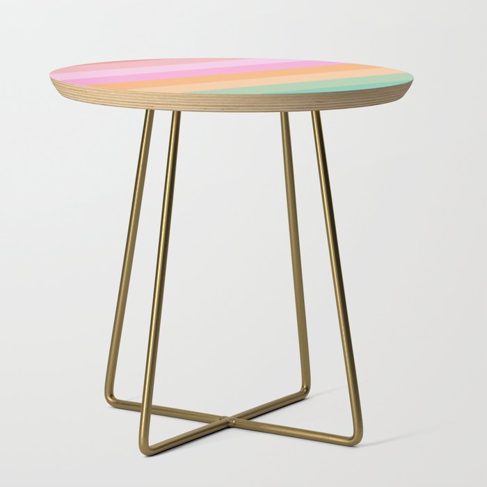 Retro Rainbow Happy full Typography Side Table Gallery Image 1