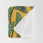 Begonia maculata pot watercolor Throw Blanket Gallery Image 3