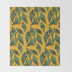 Begonia maculata pot watercolor Throw Blanket Gallery Image 2