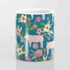 Pig florals farm homesteader pigs cute farms animals floral gifts Coffee Mug Gallery Image 4