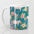 Pig florals farm homesteader pigs cute farms animals floral gifts Coffee Mug Gallery Image 3