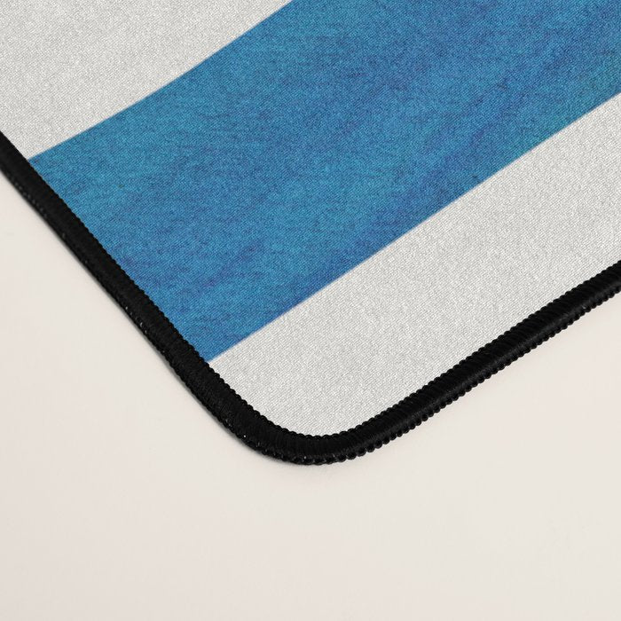 Sunny Palms in Indigo and Pink Desk Mat Gallery Image 4