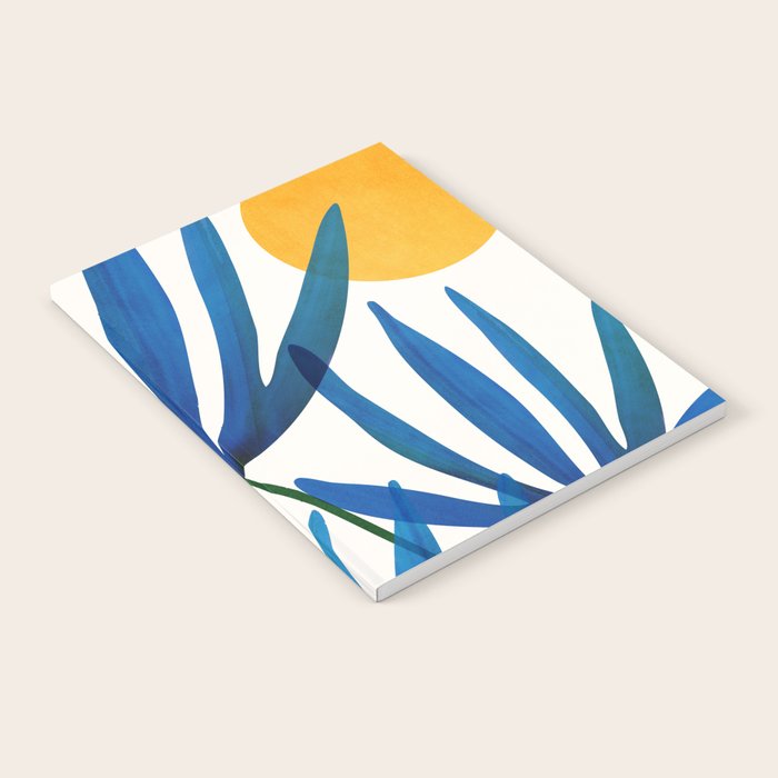 Sunny Palms in Indigo and Pink Notebook Gallery Image 1