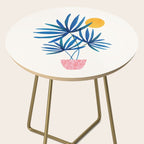 Sunny Palms in Indigo and Pink Side Table Gallery Image 2