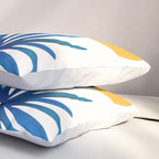 Sunny Palms in Indigo and Pink Pillow Sham Gallery Image 3