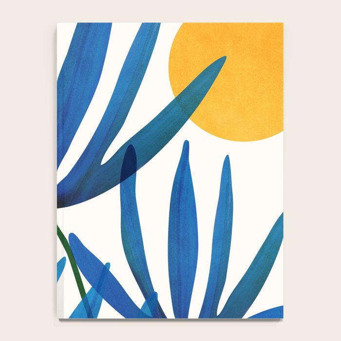 Sunny Palms in Indigo and Pink Notebook Gallery Image 4