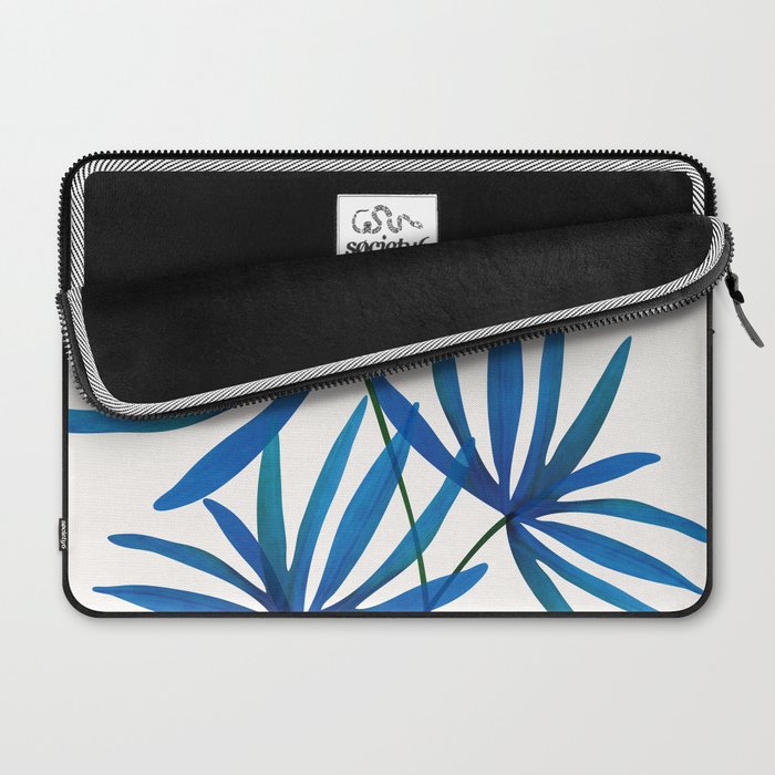 Sunny Palms in Indigo and Pink Laptop Sleeve Gallery Image 2