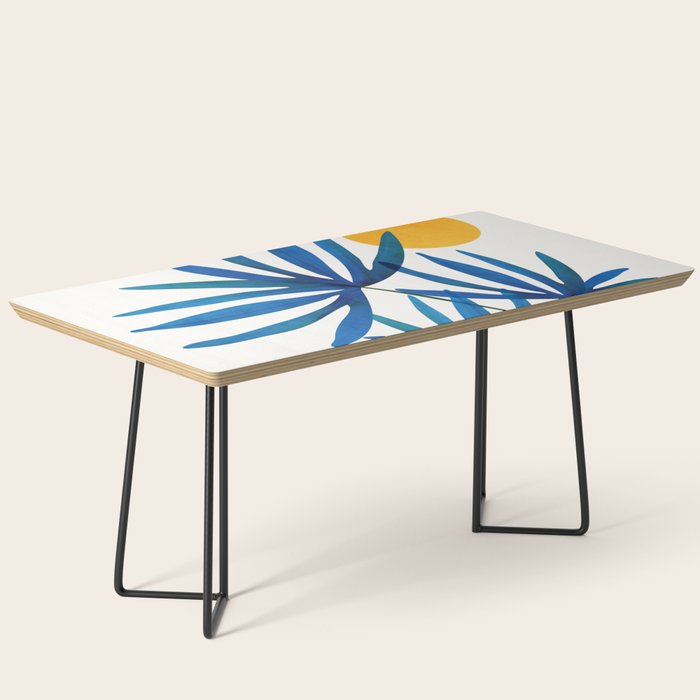 Sunny Palms in Indigo and Pink Coffee Table Gallery Image 1