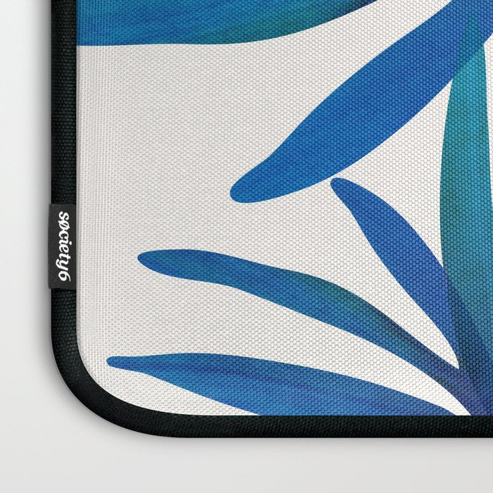 Sunny Palms in Indigo and Pink Laptop Sleeve Gallery Image 3