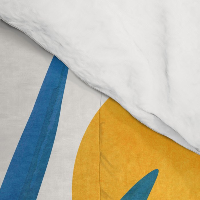 Sunny Palms in Indigo and Pink Comforter Gallery Image 4