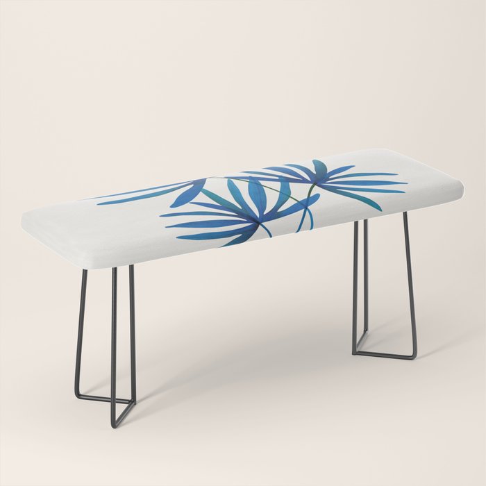 Sunny Palms in Indigo and Pink Bench Gallery Image 1