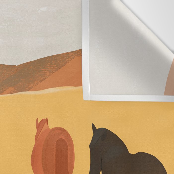 Horses in the Golden Field Wall Tapestry Gallery Image 3