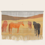 Horses in the Golden Field Wall Hanging Gallery Image 1
