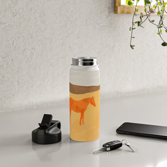 Horses in the Golden Field Water Bottle Gallery Image 4