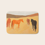 Horses in the Golden Field Bath Mat Gallery Image 1