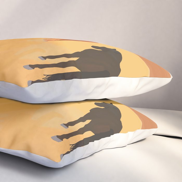 Horses in the Golden Field Pillow Sham Gallery Image 3