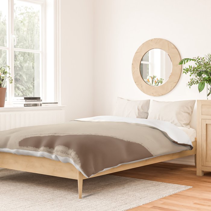 Modern Organic Neutral Shape  Duvet Cover Gallery Image 2