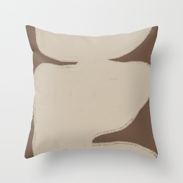 Modern Organic Neutral Shape  Throw Pillow Gallery Image 6