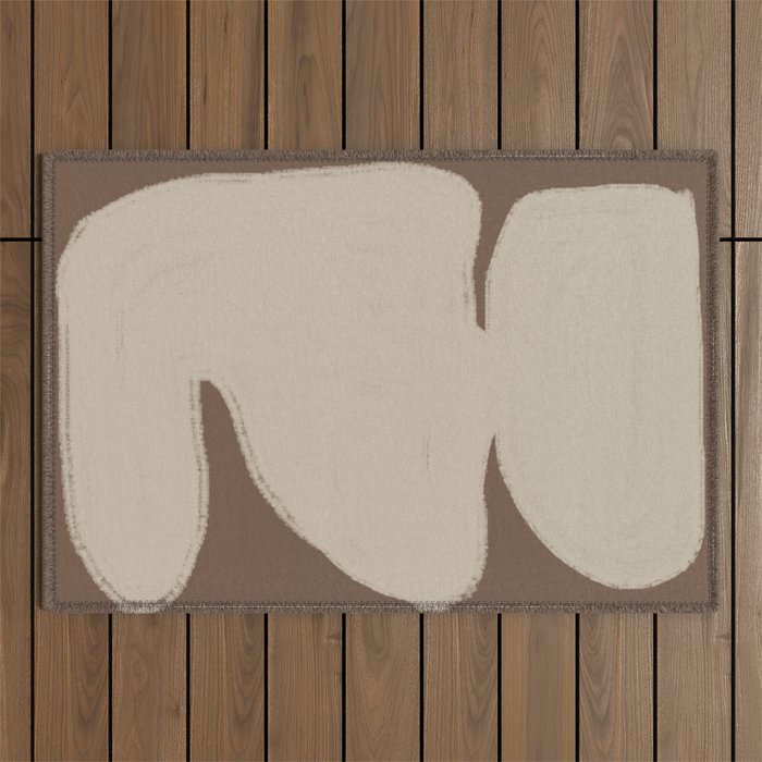 Modern Organic Neutral Shape  Outdoor Rug Gallery Image 1