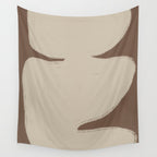 Modern Organic Neutral Shape  Wall Tapestry Gallery Image 4