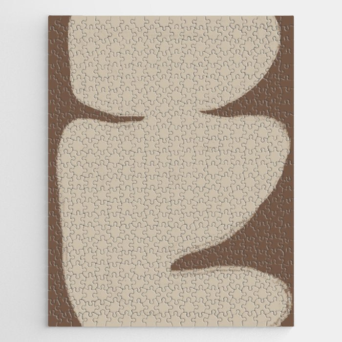 Modern Organic Neutral Shape  Jigsaw Puzzle