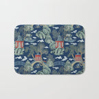 Vintage Chinoiserie Pagoda Bridge Garden Landscape Bath Mat Gallery Image 1