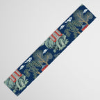 Vintage Chinoiserie Pagoda Bridge Garden Landscape Table Runner Gallery Image 3