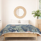 Vintage Chinoiserie Pagoda Bridge Garden Landscape Duvet Cover Gallery Image 3