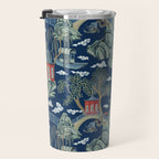 Vintage Chinoiserie Pagoda Bridge Garden Landscape Travel Mug Gallery Image 3