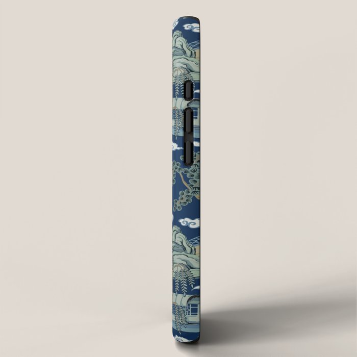 Vintage Chinoiserie Pagoda Bridge Garden Landscape iPhone Case Gallery Image 2