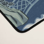Vintage Chinoiserie Pagoda Bridge Garden Landscape Desk Mat Gallery Image 4