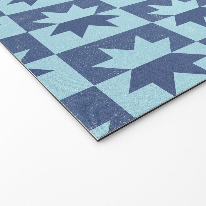 Holiday Contrast: Blue Bethlehem Star Delight Welcome Mat Gallery Image 2