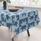 Holiday Contrast: Blue Bethlehem Star Delight Tablecloth Gallery Image 3